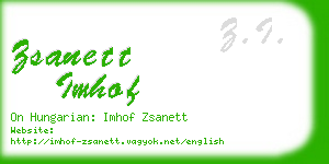 zsanett imhof business card